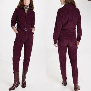 NEW BA&SH Darius Corduroy long sleeves
Bordeaux Jumpsuit sz L